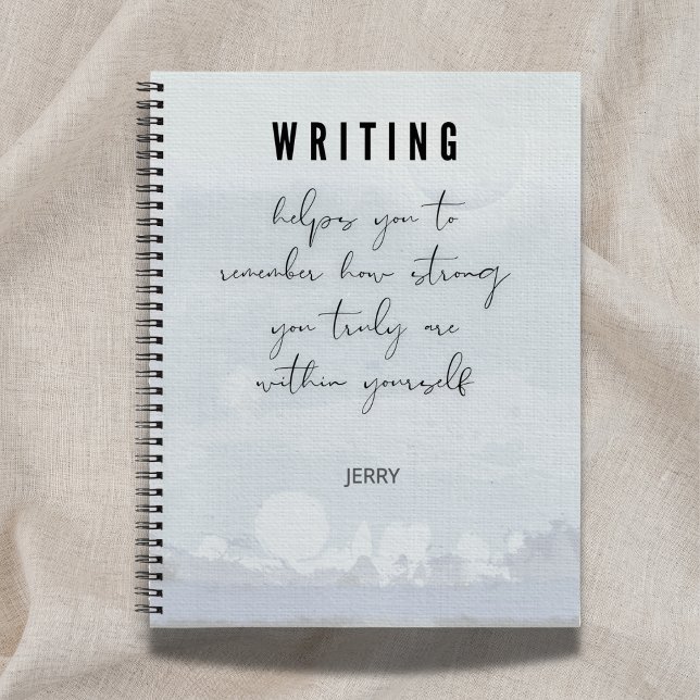 Tactile Natural Fiber Linen-Look Icy Blue Notebook (Creator Uploaded)