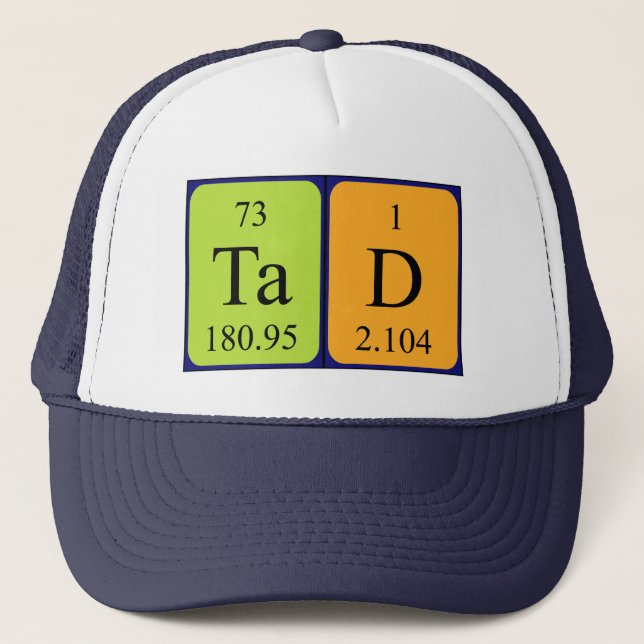 Tad periodic table name hat (Front)
