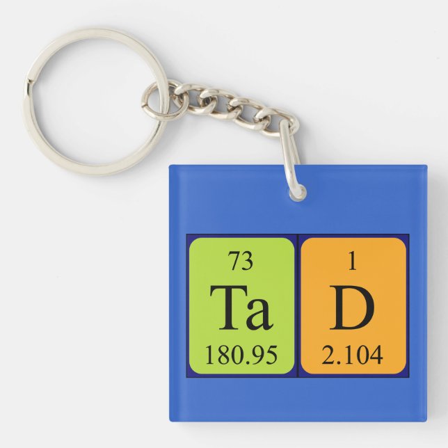 Tad periodic table name keyring (Front)