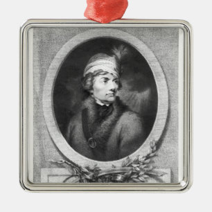 Tadeusz Kosciuszko , engraved by Christiaan Metal Tree Decoration
