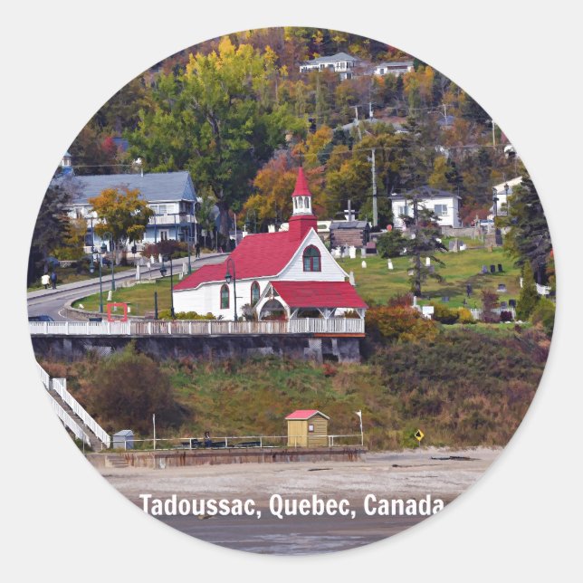 Tadoussac, Quebec, Canada Classic Round Sticker (Front)