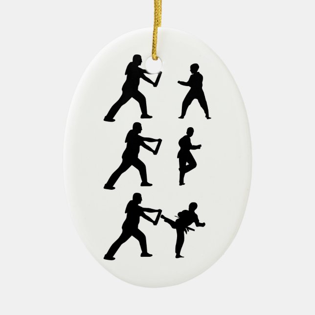 Tae Kwon-Do Ceramic Tree Decoration (Front)