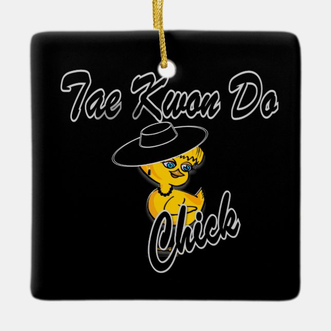 Tae Kwon Do Chick #4 Ceramic Ornament (Front)