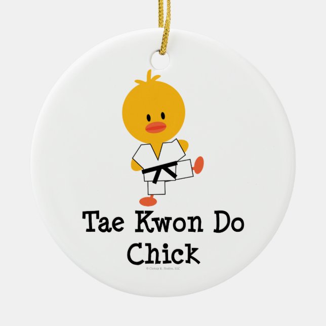 Tae Kwon Do Chick Ornament (Front)