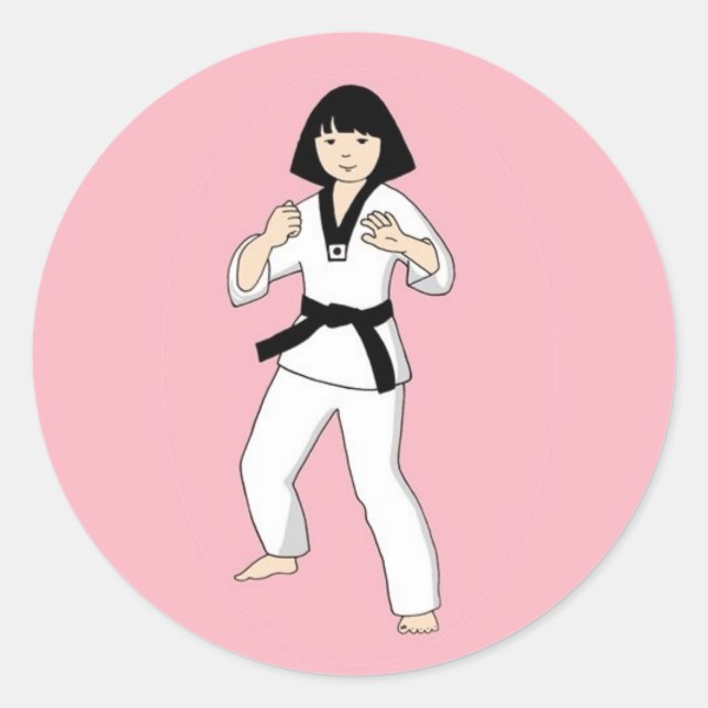 Tae Kwon Do Princess Stickers (Front)
