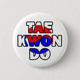 Taekwondo 005 6 cm round badge