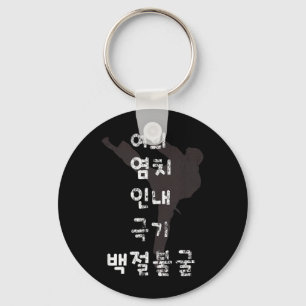 Taekwondo 5 Tenets In Korean Martial Arts Key Ring