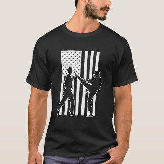 Taekwondo American Flag Martial Arts T-Shirt