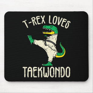 Taekwondo And Martial Arts T-rex I For Karate Girl Mouse Mat