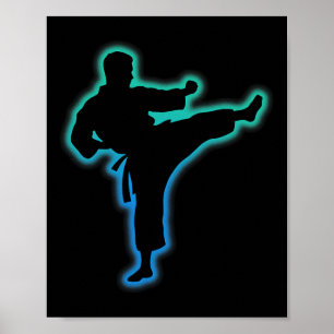Taekwondo Apparel Martial Arts Shirt Kids Men Boys Poster