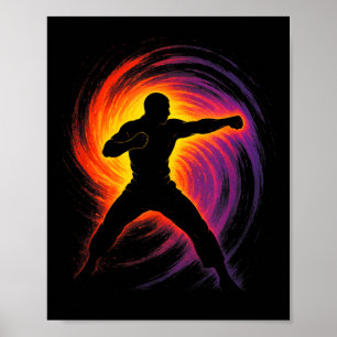 Taekwondo Art - Korean Martial Arts Kick Poster