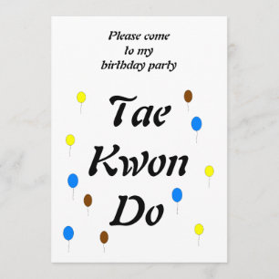 Taekwondo Birthday Card