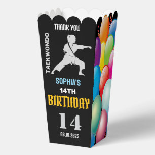 Taekwondo Birthday Party, Taekwondo Girl Player Favour Box