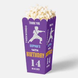 Taekwondo Birthday Party, Taekwondo Girl Player Favour Box