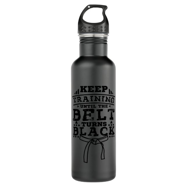 Taekwondo Black Belt 710 Ml Water Bottle (Front)