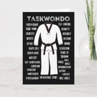 Taekwondo Black Belt Congratulations Card