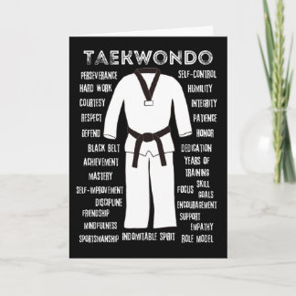 Taekwondo Black Belt Congratulations Card