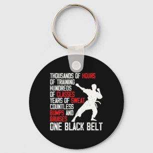Taekwondo Black Belt Funny Karate Judo Martial Art Key Ring