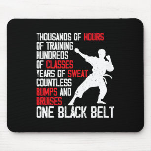 Taekwondo Black Belt Funny Karate Judo Martial Art Mouse Mat