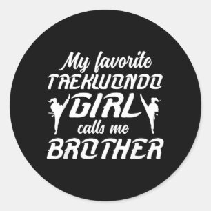 Taekwondo Brother Proud Taekwondo Fighter Brother Classic Round Sticker
