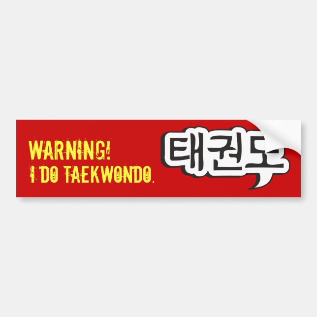 Taekwondo Bumper Sticker 1 (Front)