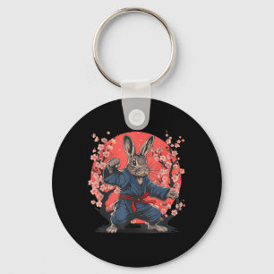 Taekwondo Bunny Rabbit Kickboxing Jiu-Jitsu Kung Key Ring