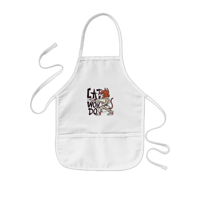 Taekwondo Cat  Kids Apron (Front)