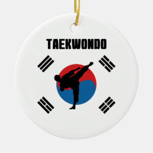 Taekwondo Ceramic Tree Decoration