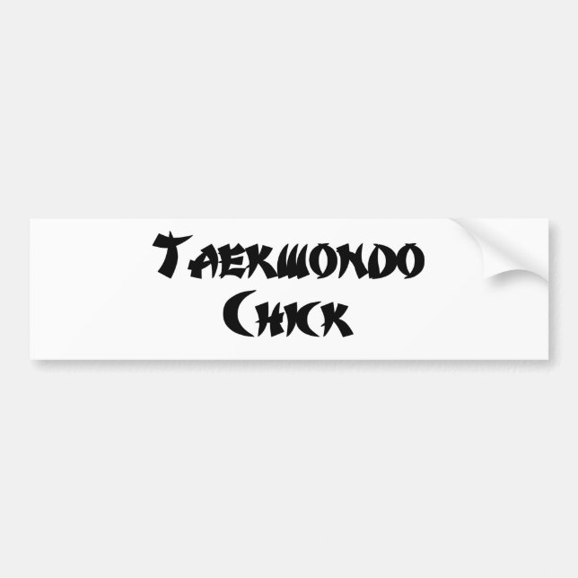 Taekwondo Chick Bumper Sticker (Front)