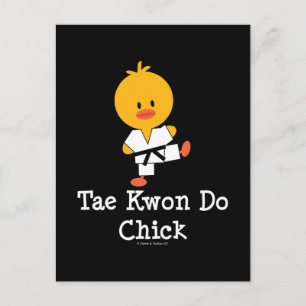 Taekwondo Chick Postcard