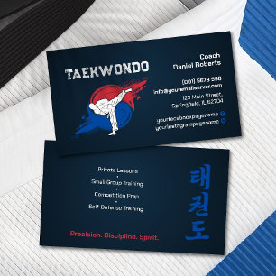 Taekwondo Coach - Martial Artist and Taegeuk Business Card
