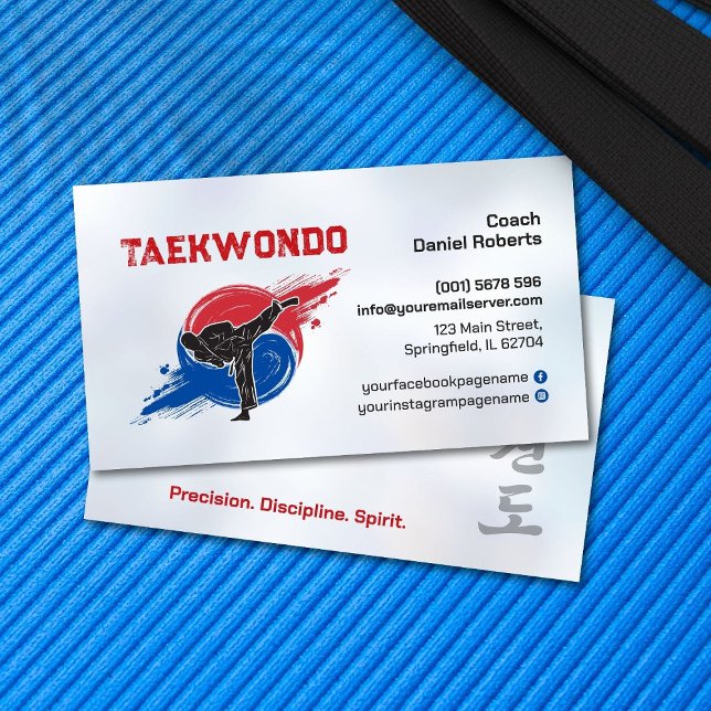 Taekwondo Coach - Martial Artist and Taegeuk Business Card (Creator Uploaded)