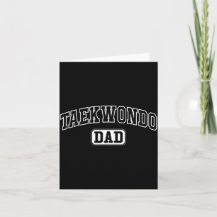 Taekwondo Dad Funny Athletic Lettering Fathers Day Card