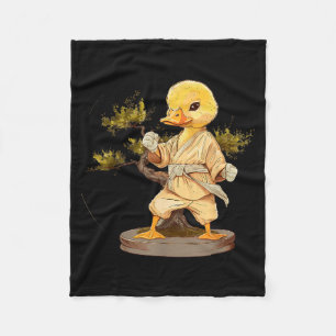 Taekwondo Duck Bonsai Tree Martial Arts Karate Fleece Blanket