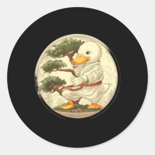 Taekwondo Duck Bonsai Tree Mma Martial Arts Karate Classic Round Sticker