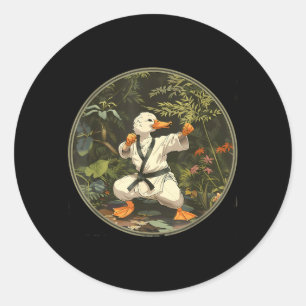 Taekwondo Duck Forest Judo Duck Duck Lover Martial Classic Round Sticker