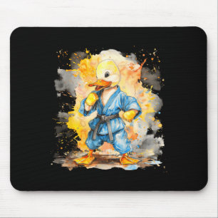 Taekwondo Duck Mma Watercolor Martial Arts Judo Mouse Mat
