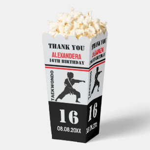 Taekwondo Girl Birthday Taekwondo Player Party Favour Box