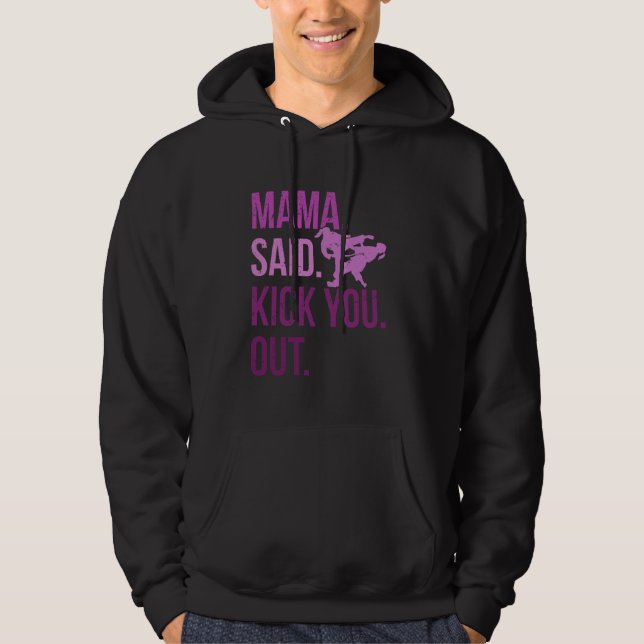 Taekwondo Girl Mixed Martial Art Karate Hoodie (Front)