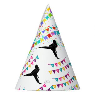 Taekwondo Girl Player Birthday Party Hat