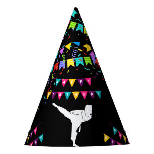 Taekwondo Girl Player Birthday Party Hat