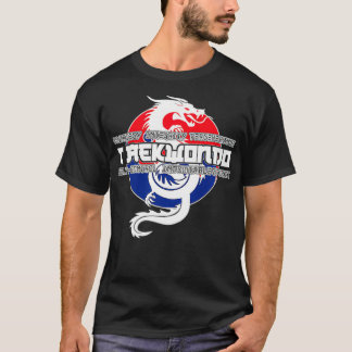 Taekwondo Graphic TKD 5 Tenets Asian Dragon Premiu T-Shirt