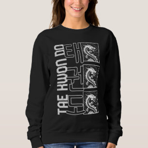 Taekwondo Hangul Korea Alphabet Dragon Karate Coac Sweatshirt