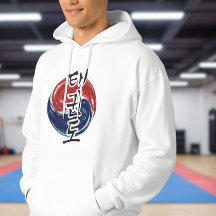 Taekwondo Hangul with Korean Flag Brush Symbol