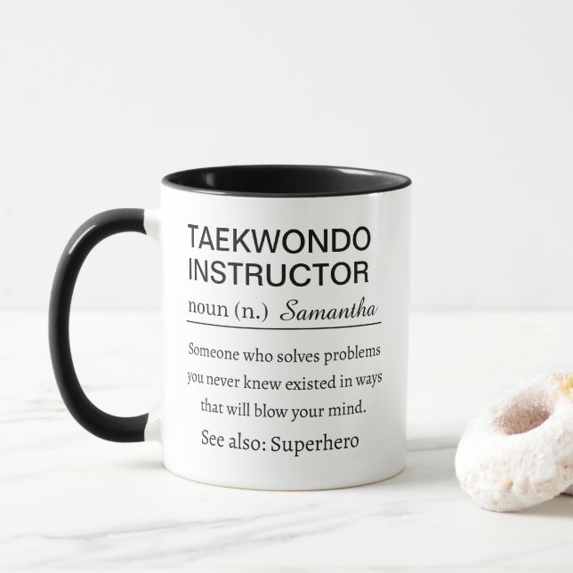 Taekwondo Instructor Mug (With Donut)