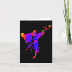 Taekwondo Jiu Jitsu Paint Splatters Kids Jujitsu J Card