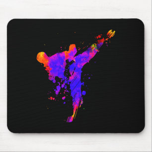 Taekwondo Jiu Jitsu Paint Splatters Kids Jujitsu J Mouse Mat