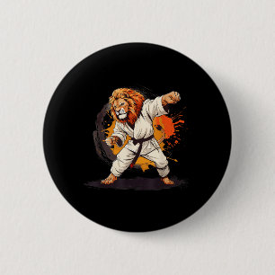 Taekwondo Judo Kickboxing Lion Jiu-Jitsu Kung Fu 6 Cm Round Badge