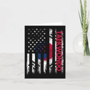 Taekwondo Karate Martial Arts Training Korean Flag Card
