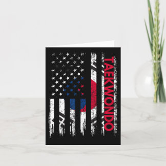 Taekwondo Karate Martial Arts Training Korean Flag Card